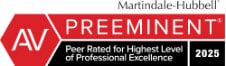 Logo Recognizing The Law Office of Matthew Konecky, P.A.'s affiliation with Martindale Peer Rating 2025